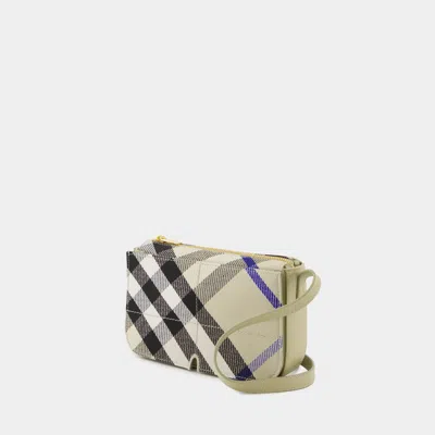 Burberry Women Embroidered Canvas Snip Crossbody Bag