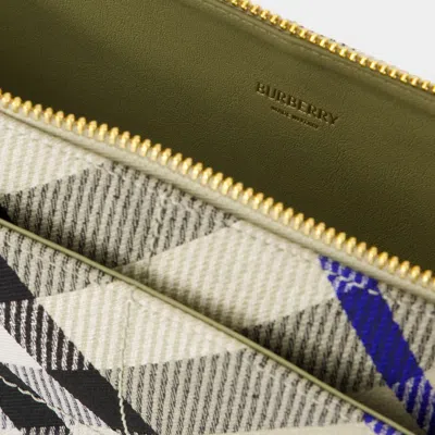 Burberry Women Embroidered Canvas Snip Crossbody Bag