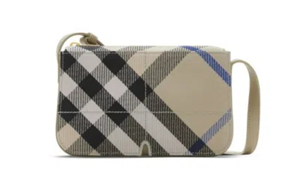 Burberry Women Embroidered Canvas Snip Crossbody Bag