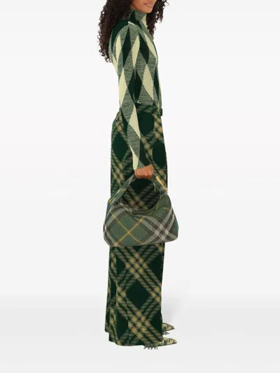 Burberry Medium Peg Check-pattern Shoulder Bag