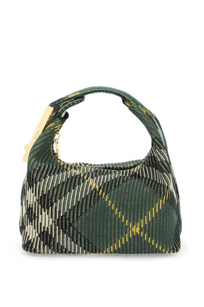 Burberry Embroidered Nylon Mini Peg Handbag