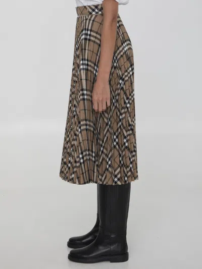 Burberry Embroidered Polyester Blend Skirt
