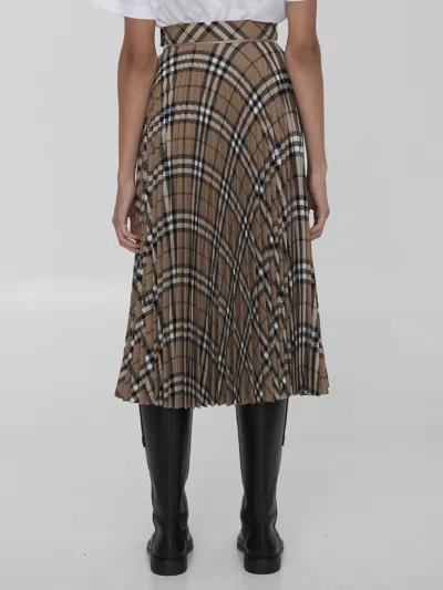 Burberry Embroidered Polyester Blend Skirt