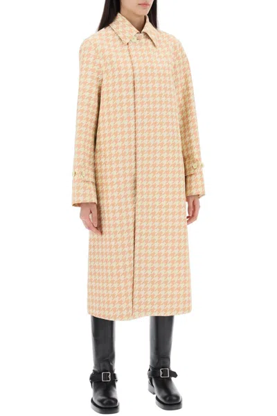 Burberry Houndstooth Twill Trench Coat