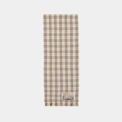 Burberry Embroidered Wool Blend Scarf