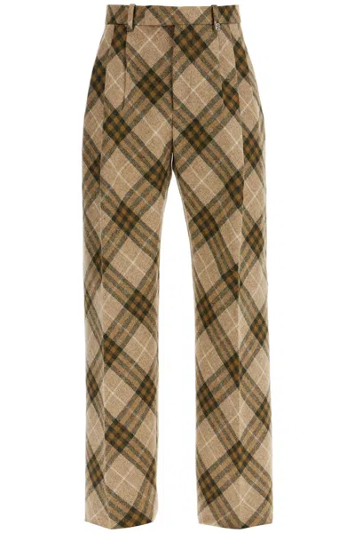 Shop Burberry Embroidered Wool Pant