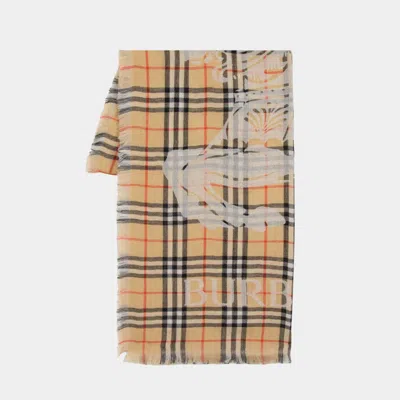 Burberry Embroidered Wool Scarf