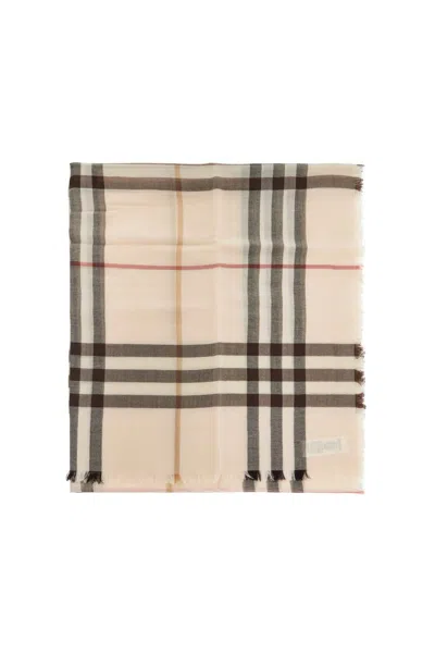 Shop Burberry Embroidered Wool Scarf