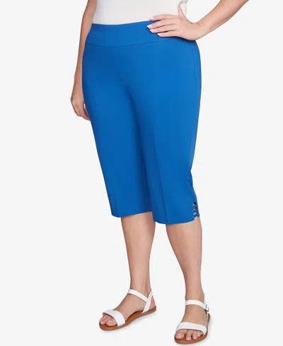 Ruby Rd. Plus Size Ladder Hem Americana Clamdigger Capri Pants