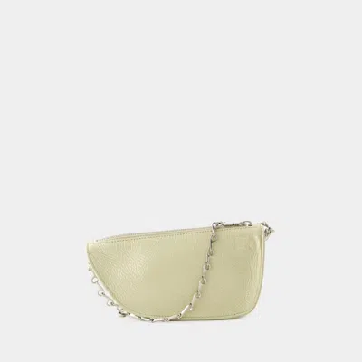 Burberry Pastel Green Leather Micro Shield Crossbody Bag
