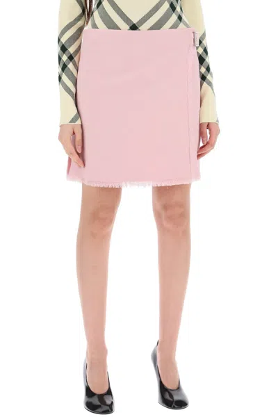 Burberry Pleated Mini Skirt With Belted Detail