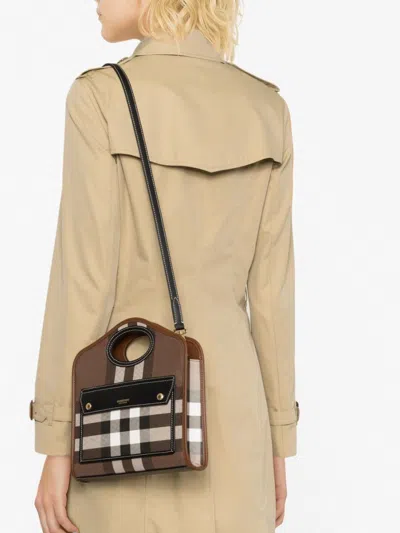 Burberry Printed E-canvas And Leather Mini Pocket Bag Handbag