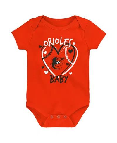 Outerstuff Infant 3-pack Baltimore Orioles Slide Home Bodysuit Set