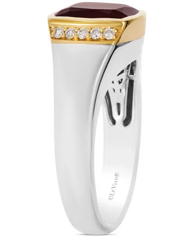 Le Vian Men's Pomegranate Garnet (5-1/4 Ct. T.w.) & Nude Diamond (1/5 Ct. T.w.) Ring In Sterling Silver & 14