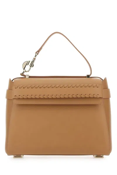 Chloé Chloe Women Camel Leather Small Nacha Handbag
