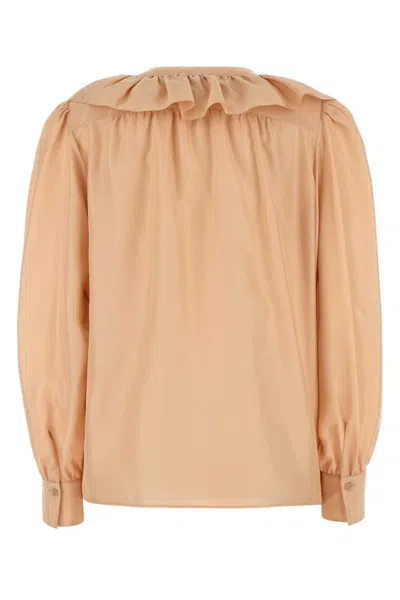 Chloé Silk Shirt With Rouches