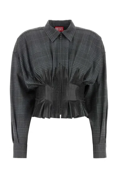 Diesel Camicia C-anbu In Misto Poliestere Stretch Ricamato  Donna