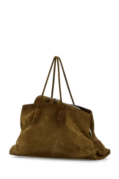Attico Khaki Suede Large La Passeggiata Shopping Bag