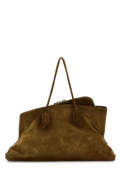 Attico Khaki Suede Large La Passeggiata Shopping Bag