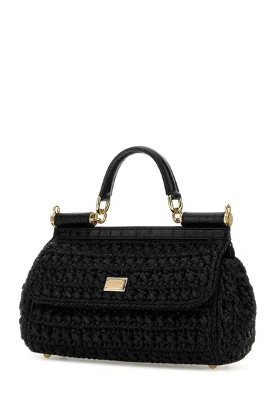 Dolce & Gabbana Women Back Raffia Medium Sicily Handbag