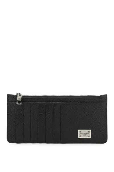 Dolce & Gabbana Black Leather Card Holder