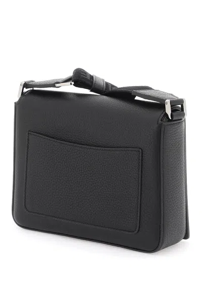 Dolce & Gabbana Black Leather Medium Dg Logo Crossbody Bag