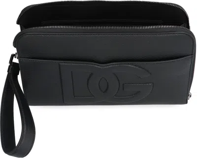 Dolce & Gabbana Black Leather Pouch