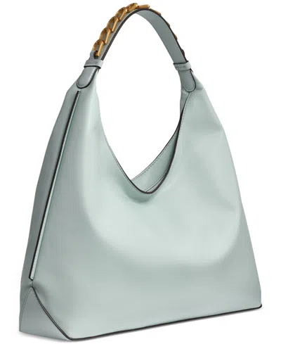 Donna Karan Bellmore Small Shoulder With Bezel Strap In Metallic