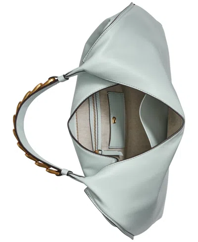 Donna Karan Bellmore Small Shoulder With Bezel Strap In Metallic