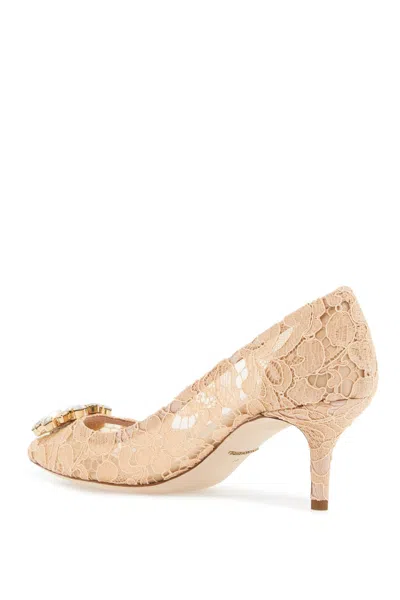 Dolce & Gabbana Crystal Embellished Lace Pumps