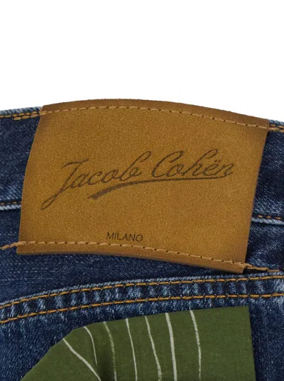 Jacob Cohen Blue Jeans With Logo Patch On The Rear