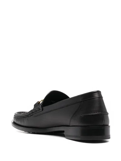 Fendi Multicolor Leather And Fabric Loafers