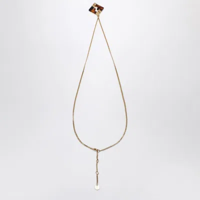 Fendi Printed Plexiglass And Metal Forever  Necklace