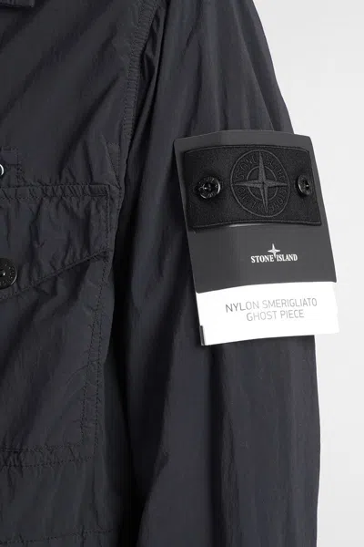 Stone Island Casual Jacket In Black Polyamide