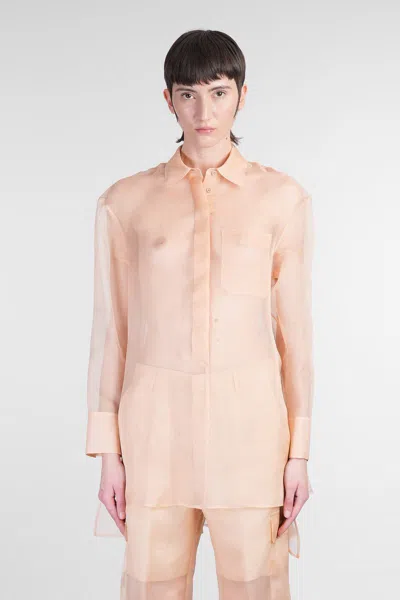 Del Core Shirt In Rose-pink Silk