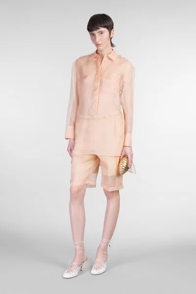 Del Core Shirt In Rose-pink Silk