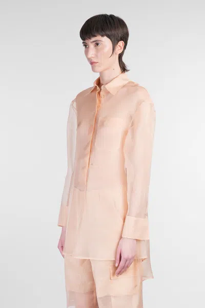 Del Core Shirt In Rose-pink Silk