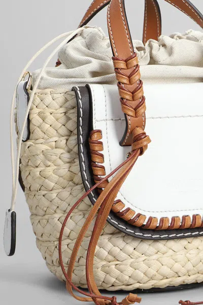 Cuba Lab Habanera Mini Tote In Beige Raffia In White
