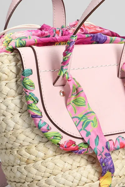 Cuba Lab Handbag With Woven Straw Base