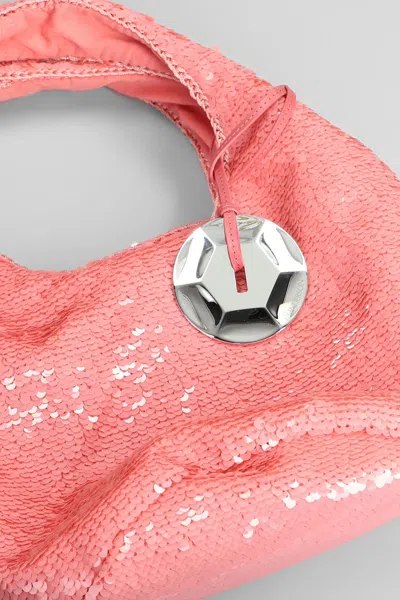 Jw Anderson Pink Sequin Shopper Mini Top Handle Bag