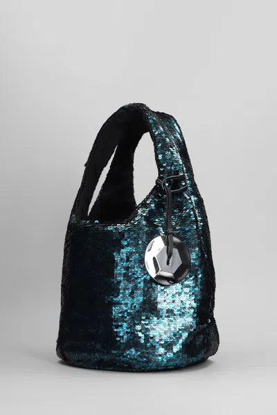 Jw Anderson Sequin Shoulder Bag In Green Polyester
