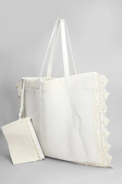 Jw Anderson Crochet Trim Knit Tote Bag
