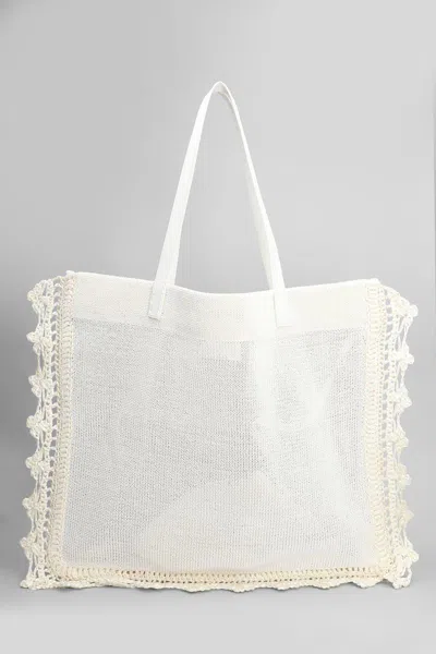Jw Anderson Crochet Trim Knit Tote Bag