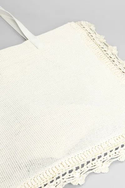 Jw Anderson Crochet Trim Knit Tote Bag