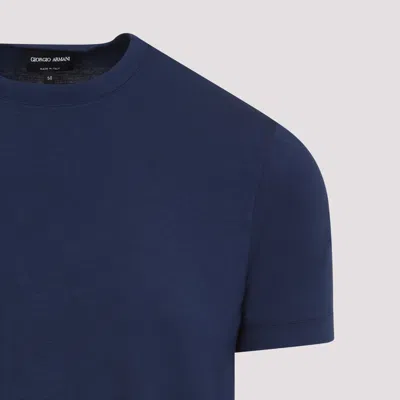 Giorgio Armani Blue Stretch Viscose T-shirt