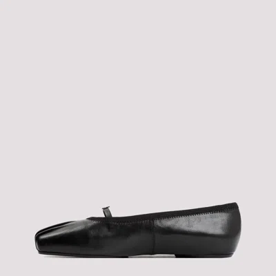 Givenchy Black Leather Ballerinas