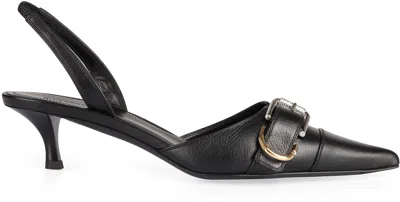 Givenchy Voyou Buckled Textured-leather Slingback Pumps