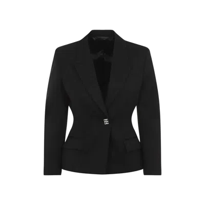 Givenchy Elegant Wool Blazer With Signature 4g Emblem
