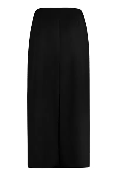 Givenchy Front-slit Wool-blend Maxi Skirt