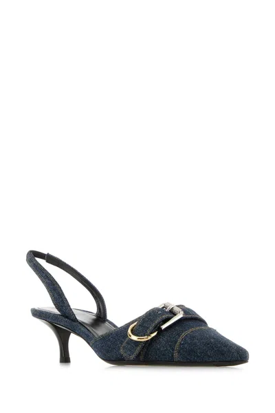 Givenchy Voyou Denim Buckle Slingback Pumps
